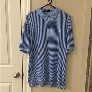 Polo by Ralph Lauren Men's dark Blue and light blue Striped Polo
